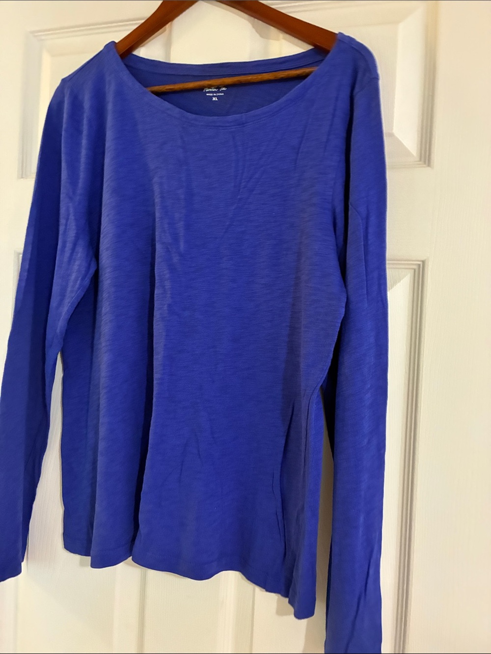 J. Crew Long Sleeve Scoop Neck Top - Royal Blue